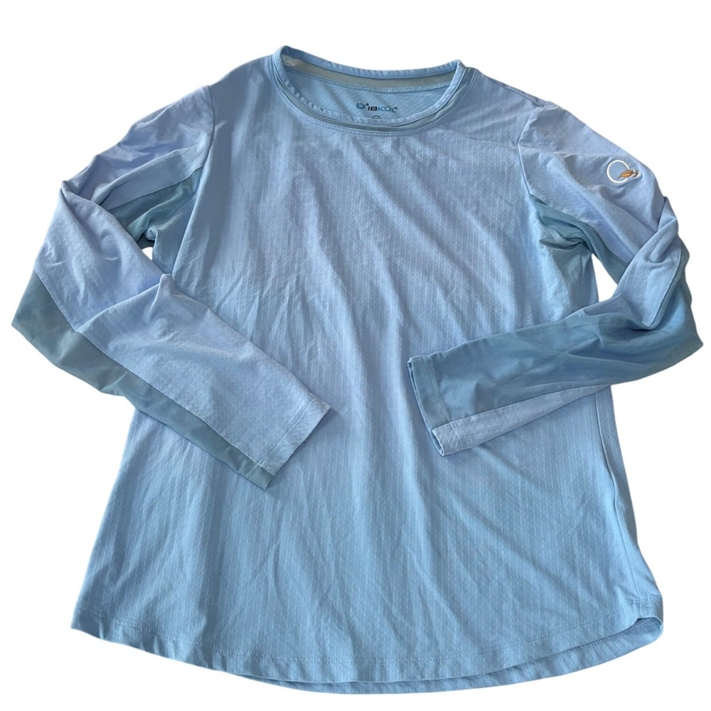 IBKÜL Quail Hollow Club Women's IceFil Cooling Shirt -Medium Light Blue PGA